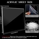Roowest 2 Pcs 36 x 48 Inch, 1/8 Inch Thick Clear Acrylic Sheet Plastic Sheet Cut to Size Acrylic Board Panel Blank for Craft DIY Signs Frames Engraving Display Cases