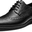 Bruno Marc Women's Classic Oxfords Lace Up Business Formal Wingtip Brogue Dress Shoes (9, Black)