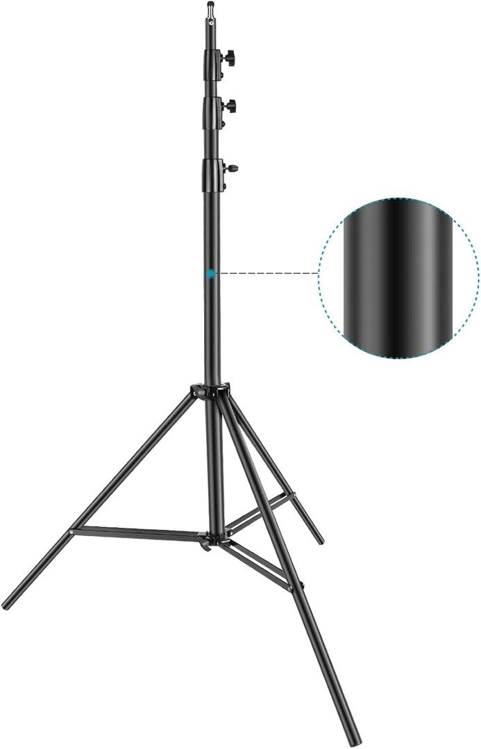Neewer Heavy Duty Light Stand, Metal 13ft/4m Adjustable Photography Tripod C Stand with Spring Cushion 1/4" Screw for Studio LED Continuous Light Background Flash Strobe, Max Load: 22lb/10kg, Black