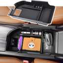HGWEI Center Console Organizer Compatible with Toyota Camry XLE XSE 2018-2023 2024 and Camry LE SE 2020 2021 2022 2023 2024, Armrest Insert Tray Accessories Storage Box, Fit 2 USB Ports, Black Trim