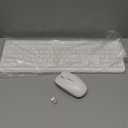 Wireless Keyboard and Mouse Combo, Full Size Silent Ergonomic Keyboard and Mouse, Long Battery Life, Optical Mouse, 2.4G Lag-Free Cordless Mice Keyboard for Computer, Mac, Laptop, PC, Windows(White)