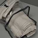 100% Blackout Shield Linen Blackout Curtains for Bedroom 96 Inches Long, Back Tab/Rod Pocket Living Room Drapes, Thermal Insulated Blackout Curtains 2 Panels Set, 50" W x 96" L,Cream