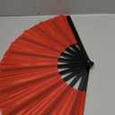 13inch Large Rave Fan Popping Fan Clacking Fans for Line Dancing,Hand Fans for Women Foldable,Boots on The Ground Fan,Portable for Outdoor,Wedding,Party,Decoration(Red+Black Ribs,5 Pack)
