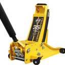 YELLOW JACKET 3.5 Ton Low Profile Floor Jack Quickly Lift Hydraulic Car Jack with Dual Pumps, 7700 lb Capacity (Steel)