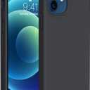 Miracase Compatible with iPhone 12 Case and iPhone 12 Pro Case, Liquid Silicone Gel Rubber Full Body Protection Shockproof Drop Protection Phone Case for iPhone 12/12 Pro 6.1 inch, Black