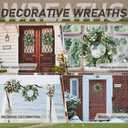 20 Inch Eucalyptus Wreath for Front Door, Porch, Window - Green Decoration for Home, Farmhouse - Spring, Summer, Autumn, All Seasons