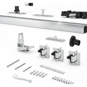 30" Bifold Door Hardware Kit for 2 Doors, Sliding Barn Door Hardware Top Mounted for Bathroom, Bedroom, Storeroom, Living Room