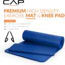 CAP Barbell 1/2-Inch High Density Exercise Yoga Mat with Strap