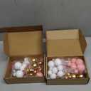 ASTARON 32 Pcs Ball Cake Topper Decorations Mini Balloons Cake Topper Sticks Foam Balls Cake Picks Cake Topper Balls Cake Decorations for Wedding Party Birthday Cake Decorating (Pink Gold), Set of 2