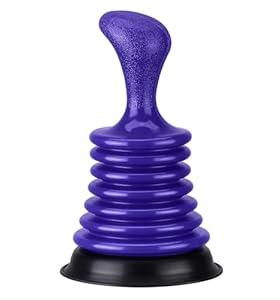 Luigi's Sink Plunger Kitchen - Sink Plunger Bathroom - Drain Bathtub or Shower - Small and Powerful Clog Remover - Commercial Style Plumbers Plungers with Large Bellows - Blue - Mini