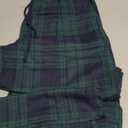 Women Plaid Comfy Pajamas Pants Elastic Waist Drawstring Loose Wide Leg Lounge Pants with Two Pocket (Small, Green)