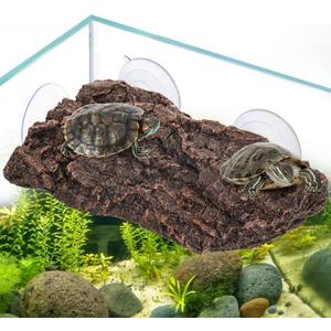ZENFUN Turtle Basking Platform, Fish Tank Aquarium Tortoise Climbing Platform with 3 Suction Cups, Baby Tortoise Resting Terrace, Climbing Ramp Shale Reptiles Dock for Terrapins, Frogs