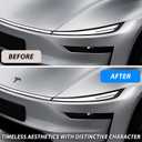 Metal Emblem for Tesla Model Y Juniper 2026+, Logo Cover Anti-Fade, All-Weather, Easy Install, Multiple Colors for Tesla Y Juniper Accessories (Front, Black Carbon Fiber Pattern)