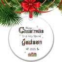 Merry Christmas to A Special Godson Ornament 2025 Godson from Godparent Religious Christmas Decoration Holiday Keepsake (C16)