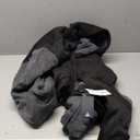 ZITY Men's Zip Up Hoodie Heavyweight Winter Sweatshirt Fleece Sherpa Lined Warm Jacket (3X-Large, Black Gray)