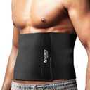 Aduro Waist Trainer for Men Women 12" Sweat Belt Waist Trimmer Stomach Slimming Body Shaper Exercise Equipment Adjustable Belt (Black)