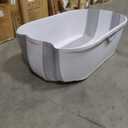 Foldable Baby Bathtub with Drain, Gray