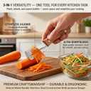 2 x Vegetable Peeler for Kitchen Multifunctional Stainless Steel Peeler with Wooden Handle & Bottle Opener, Durable for Fruits and Vegetables