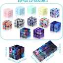 12 Pieces Mini Cube Blocks Desk Toy Magic Sensory Tool Blocks Puzzle Flip Cube for Teens Adults Birthday Favors