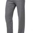 Zylioo Men's Extra Long Sweatpants with Pockets Fits Over 6ft Open Bottom Joggers Wide Leg Athletic Pants for Tall Men