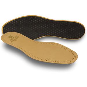 Pedag Royal | Genuine Lambskin Leather Insoles | Made in Germany | Vegetable-Tanned Leather | Activated Carbon for Anti-Odor | Latex Foam Padding | Thin & Absorbent | US Men 14/ EU 47 | Tan