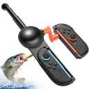 JoyHood Fishing Rod for Switch 2 - Realistic Fishing Game Handle Grip Accessory Compatible with Switch 2 for Family Party