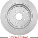 HUSCH Brake Kit Ceramic Brake Pads and Brake Rotors Fit for Honda Pilot
