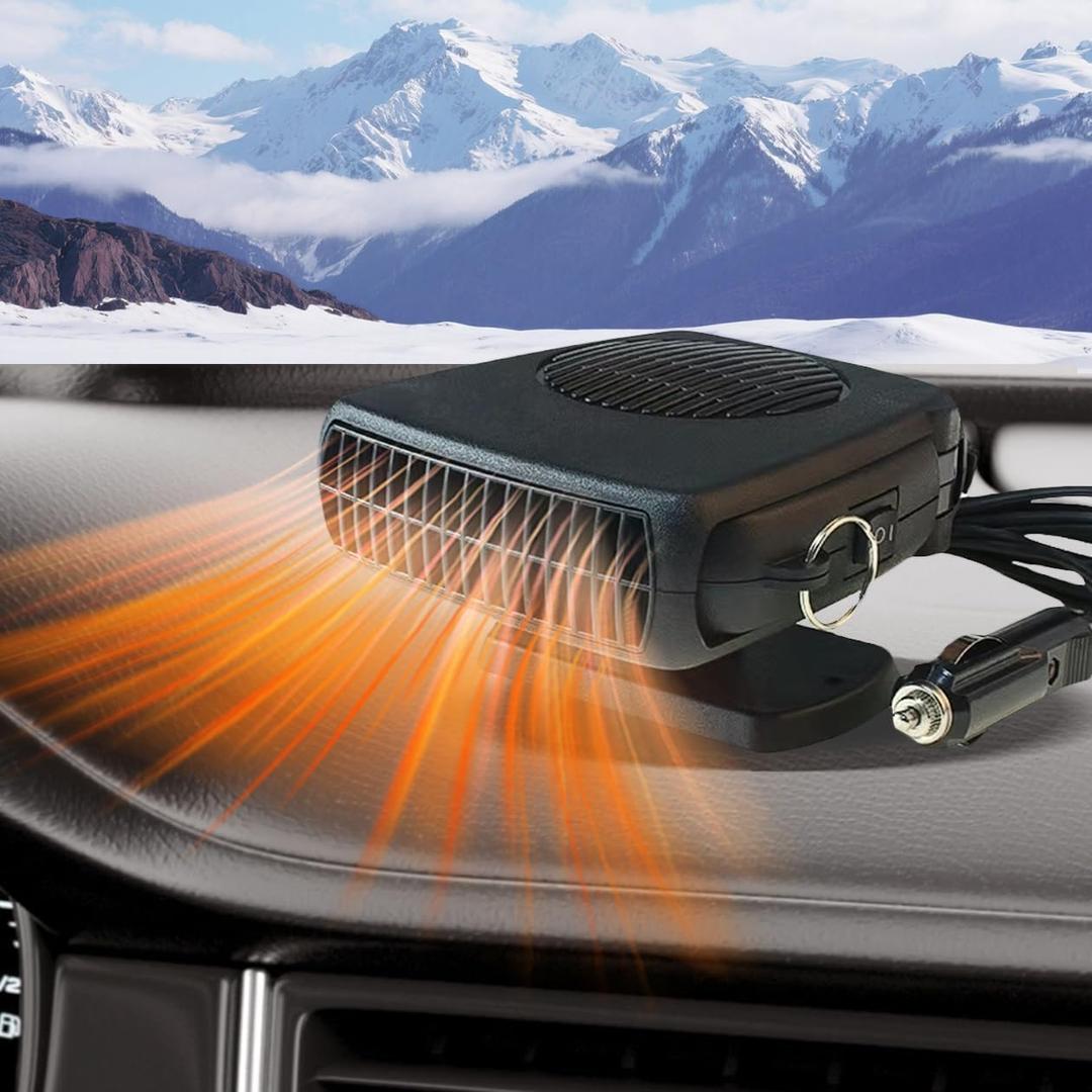 Car Heater, 200W 12V Air Conditioner for Car,Portable Car Heater for Vehicle 2 in 1 Heating Fan Defroster Demister Cooling Fans Automotive Replacement Heater for SUV,RVs