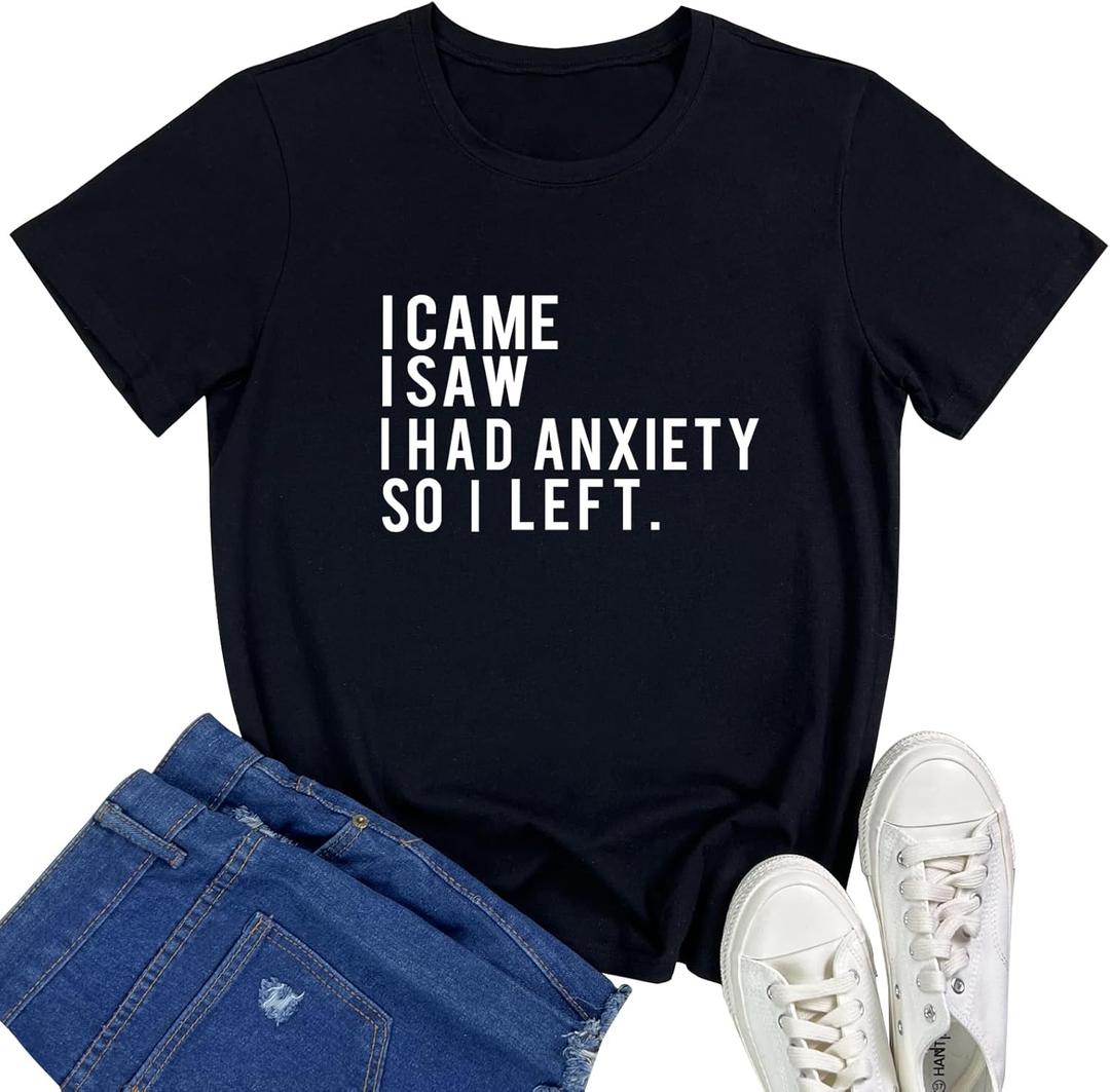BLACKMYTH Women Cute Tees I Came Graphic T Shirts (XX-Large)