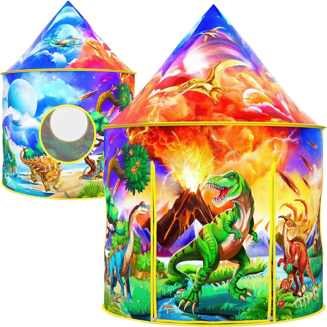Wilwolfer Dinosaur Tent for Kids: Dinosaur Toys for Kids - Indoor Play Tent for Toddlers and Baby - Great Gift for Boys and Girls
