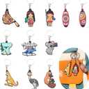 Set of 11 Australian Keychain Keyring, Cute Animal Silicone Keyring Key Chain, Key Accessories for Kid Boy Girl Party Favors Gift