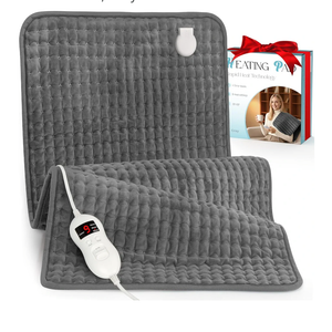 Extra Large Heating Pad for Back Pain Relief, 35"x20" Electric Heat Pads for Period Cramps & Body Shoulder, 9 Heat Settings, Auto-Off, Machine Washable, Dry Moist Heat, Gifts for Women Men, Gray