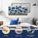 The Mode Art Gallery Nature Wall Art Blue Birds among the flowers Framed Artwork Prints Paintings for Bedroom Office Kitchen 24x48