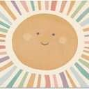 Watercolor Sun Banner Playroom Decor Banner Canvas 21 in x 33 in Hanging Flag Perfect for Kids Nursery and Playroom Wall Decor Stylish Room Decor for Boys and Girls