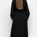 City Chic Women's Plus Size Dress - Marily Pleat Midi (Black), XS