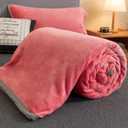 Fleece Bed Blankets Twin Size - Soft Lightweight Plush Fuzzy Cozy Luxury Blanket Microfiber Throw for Couch Bed,All-Season Breathable,60x80 Inches (Watermelon Red)