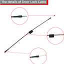 Rear Door Upper & Lower Latch Cables, Compatible with F-150 F-250 Left & Right Back Door Upper & Lower Latch Cables Repair Kit 32.2 Inch & 23.5 Inch