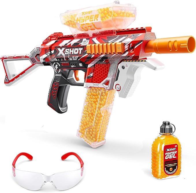 XSHOT Hyper Gel Trace Fire Blaster, Semi and Fully Automatic Gel Blaster & 10,000 Gellets, 600 Capacity Hopper & 850 Capacity Mag, Ages 14 & Up by ZURU