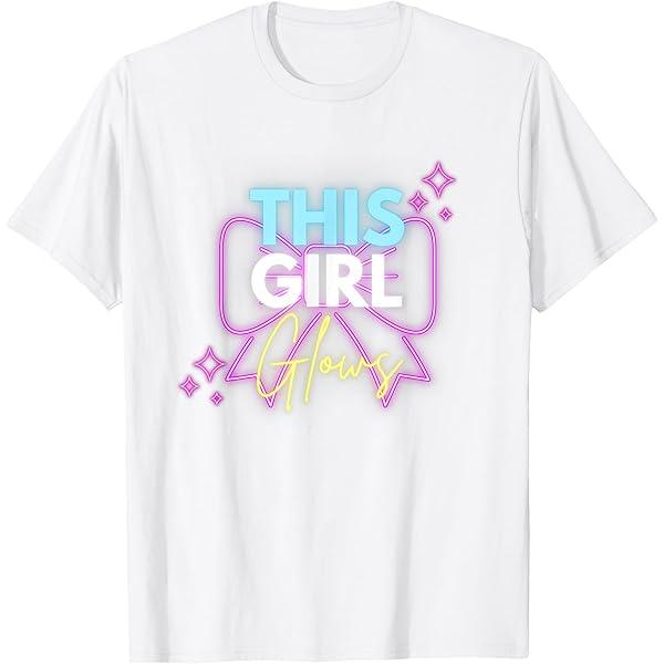 This Girl Glows for Kids Tie Dye Bright Colors 80's and 90's T-Shirt