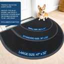 OLANLY Half Circle Front Door Mat 47x34, Waterproof Heavy-Duty Doormat