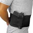 Belly Band Holster for Concealed Carry Elastic Abdominal Slim Wrap Concealment Handgun Holster with 2 Magazine Pouches for Right and Left Hand Draw