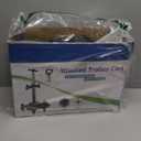 Backpack Trolley, Wheeled Cart Aluminum Alloy, Folding Trolley Cart for Schoolbag, 6 Wheels Luggage Cart with Edge Guard