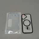 FNTCASE for iPhone 17 Case Clear: Magnetic Phone Cases with Screen Protector Drop Proof Compatible with Magsafe Slim Anti Yellowing Rugged Shockproof Protective Transparent Cell Cover, Black