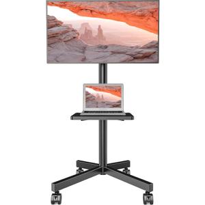 AX WABER Mobile TV Stand for 23-60 Inch LCD LED Flat/Curved Panel Screen TVs, Rolling TV Cart Holds up to 88Lbs Portable Stand with Shelf Rolling Floor Max VESA 400x400mm