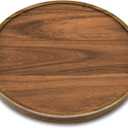 4 x 12" Acacia Wood Lazy Susan Organizer Kitchen Turntable for Cabinet Pantry Table Organization,2 Pack