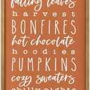 23.6"×11.8" Fall Wall Art Framed, Large Autumn Sign Home Decor