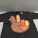 Peace Sign Turkey Hand Cool Thanksgiving Hippie Men Women T-Shirt