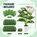 Der Rose 28" Fake Plants Large Artificial Monstera Faux Potted Plants Indoor Tall for Outdoor Living Room House Floor Front Porch Tree Decor
