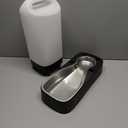 Automatic Dog Water Bowl Dispenser - 2.4 Gallon Stainless Steel Gravity Pet Water Feeder with Ergonomic Handle Design Anti Splash Drinking Bowl Without Filter Easy to Clean Multi Pet Use