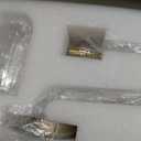 Antique Gooseneck Brass Sconce with Clear Fluted Glass, Gold Wall Mounted Lamp Beside Mirror, Wet-Rated Wall Light for Bathroom, Stairs, Kitchen, Hallway, Fireplace (E26 Base)